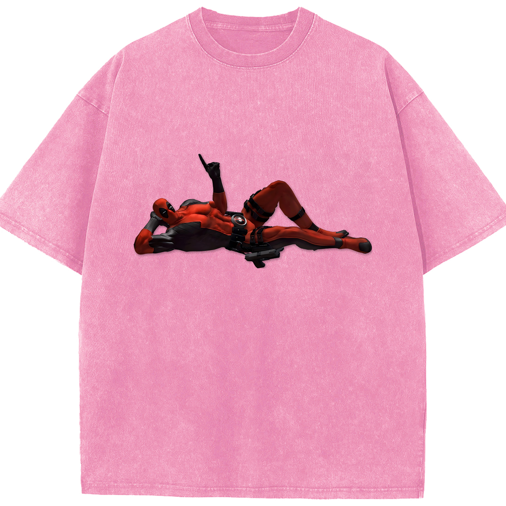 （画像用） Deadpool デッドプール 綿100% ヴィンテージ風 半袖Tシャツ（フロントプリント）